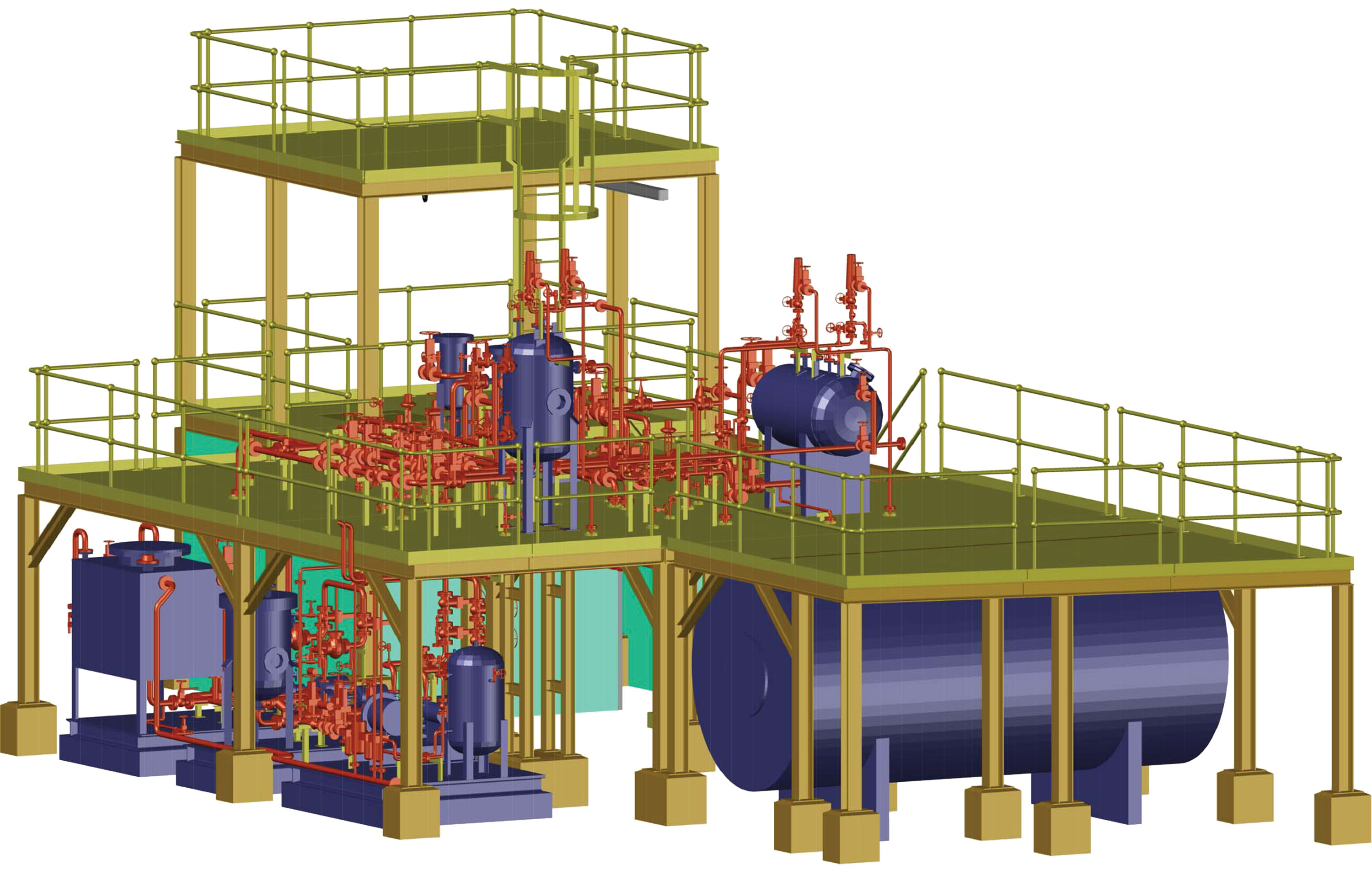 Oil-&-Gas-Process-Skid-3D-Model-Shop-Drawing